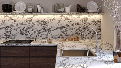 Кухня угловая Дуб Опал 1916